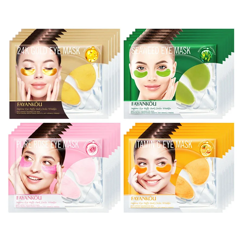 5 pares de mascarillas de colágeno de cristal para el cuidado de los ojos, hidratantes, para ojeras, bolsas en los ojos, antienvejecimiento, parches para las arrugas, cuidado de la piel