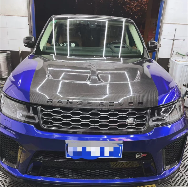 

For Land Rover Range Rover Sport 2014-2020 High Quality Carbon Fiber Front Bumper Engine Hood Vent Cover Decorative Splitter