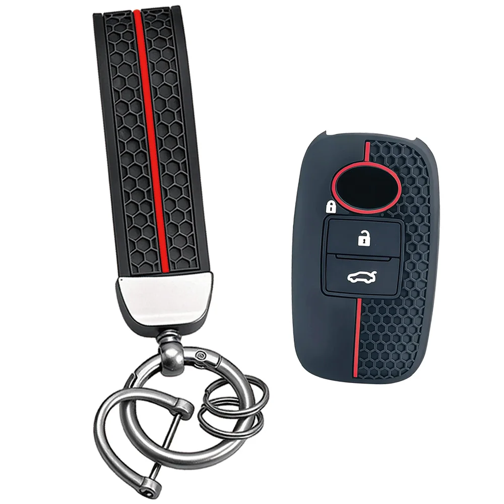 silicone Car Key Cover for Toyota RAIZE Veloz Avanza Wigo 2023 case for Daihatsu Rocky Key Holder Remote Case for Keychain Alarm