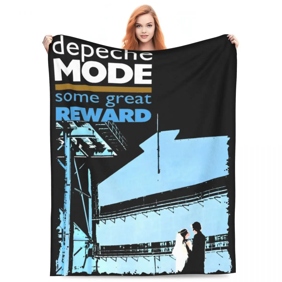 

Depeche Cool Mode Band Blanket Fleece Textile Decor Multi-function Ultra-Soft Throw Blanket for Bed Plush Thin Quilt