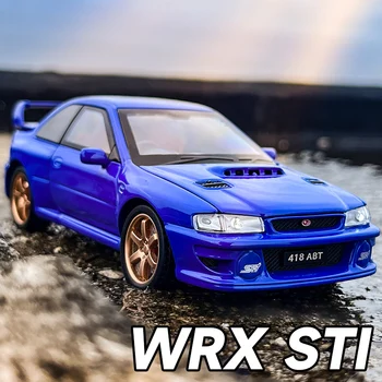 1:32 JDM 스바루 임프레자 STI WRX 합금 모델 자동차 장난감 다이캐스트 금속 주조 사운드 및 라이트 자동차 장난감 어린이 차량