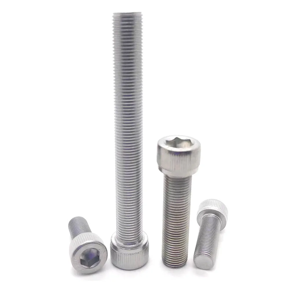 1/5/20pcs DIN912 Fine Thread M3 M4 M5 M6 M8 M10 M12 304 A2 Stainless Steel Allen Hexagon Hex Socket Cap Cylinder Head Bolt Screw