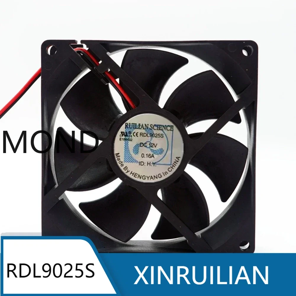 

XINRUILIAN RDL9025S Refrigerator Cooling Fan 9025 DC12V 0.16A 9cm 90*90*25MM CPU Power Supply Server Fan 2 Wire NEW