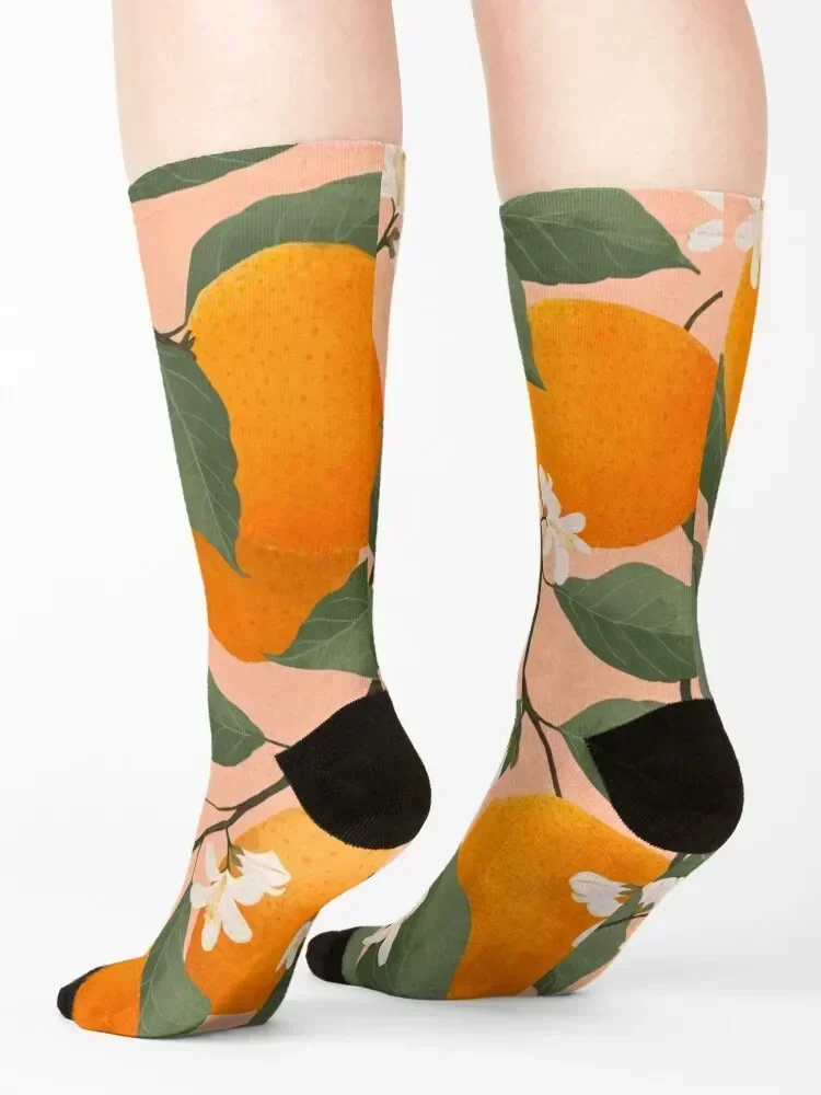 fresh citrus Socks New year's Men's retro Sports Socks Man Women's