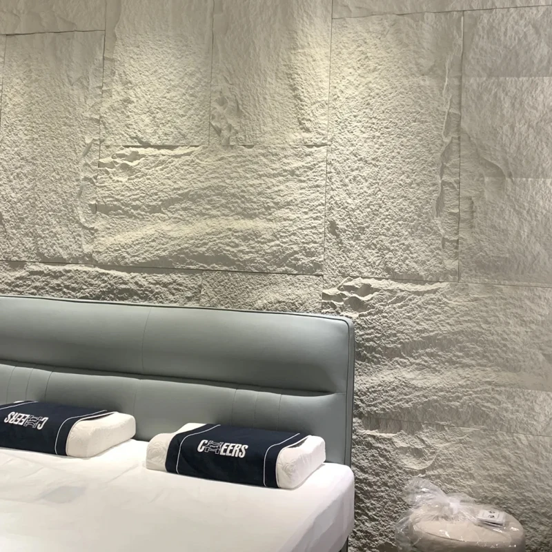 جودة عالية الاصطناعي / فو البولي يوريثين بو حجر الجلد القشرة الكسوة بو رغوة لوحة الحائط الحجر #5