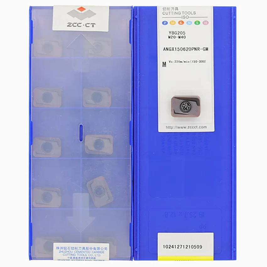 

ANGX150620PNR-GM YBG205/ANGX150620PNR-GM YBD152/ANGX150620PNR-GM YBD252 ZCC.CT ANGX150620 CNC carbide inserts Milling 10pcs/box