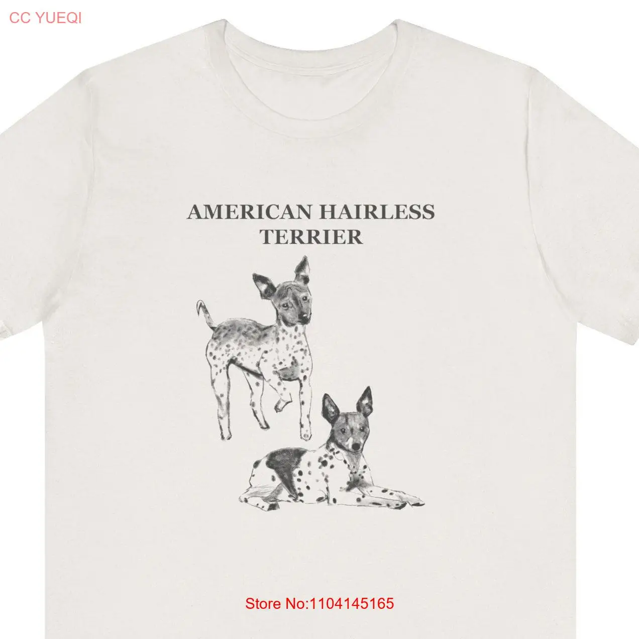 American Hairless Terrier Dog T shirt Vintage Style  long or short sleeves