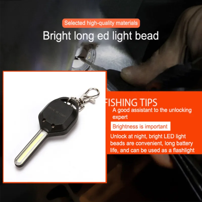 Mini LED Keychain Flashlight Emergency Light Key Shape Lamp Torch Camping Fishing Hike Light Key Ring Waterproof Torch Lamp