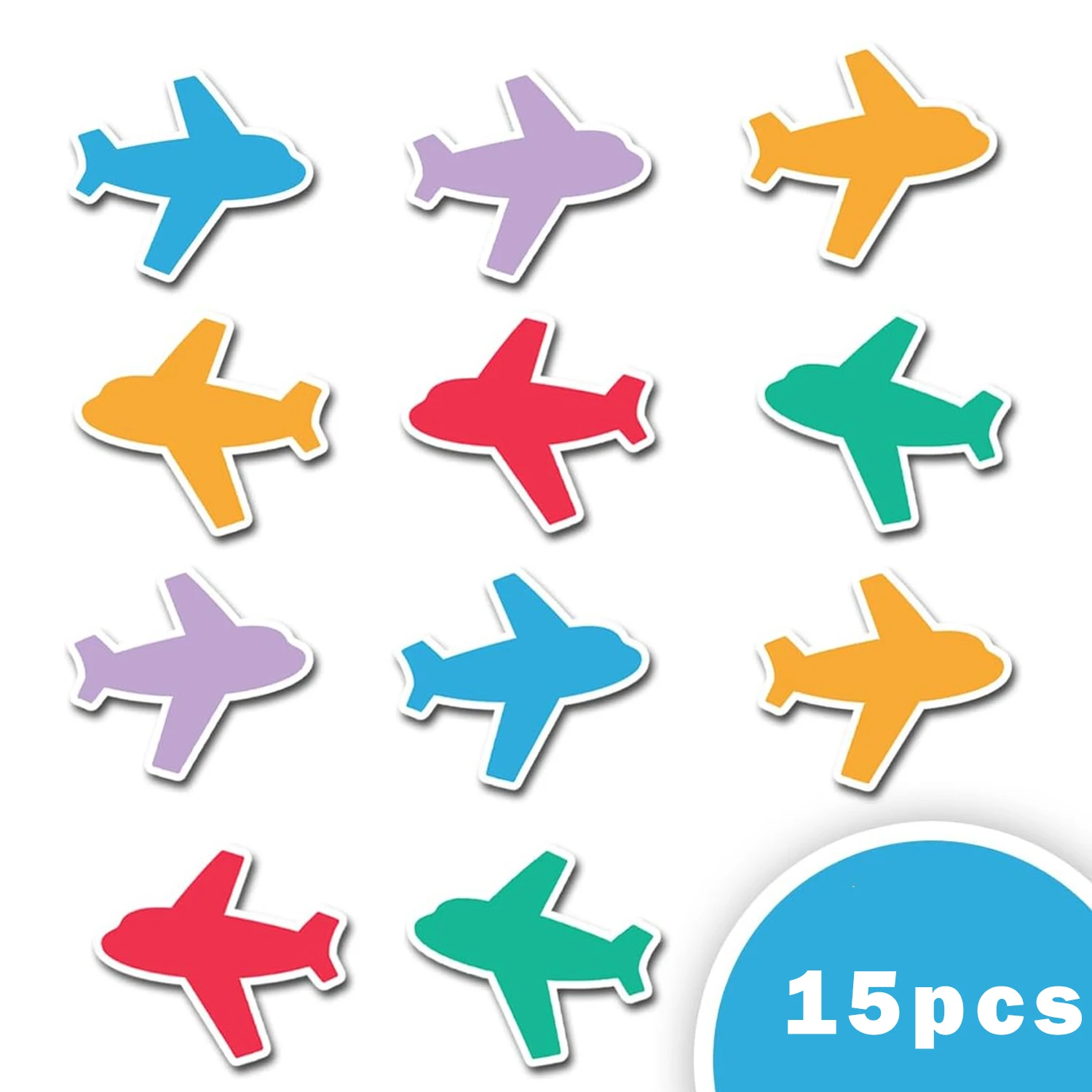 15PCS Colors Paper Airplane Bulletin Board Cutouts for Classroom Bulletin Board Crafting & Decorations(