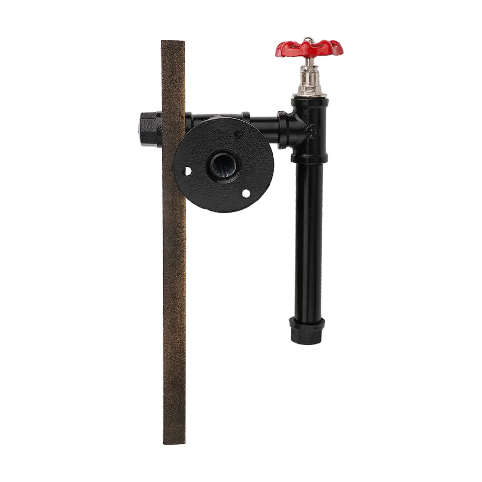 Rustic Industrial Pipe Toilet Paper Holder with Wood Gear and Wall Shelf Suitable for Indoor and Outdoor Home Use