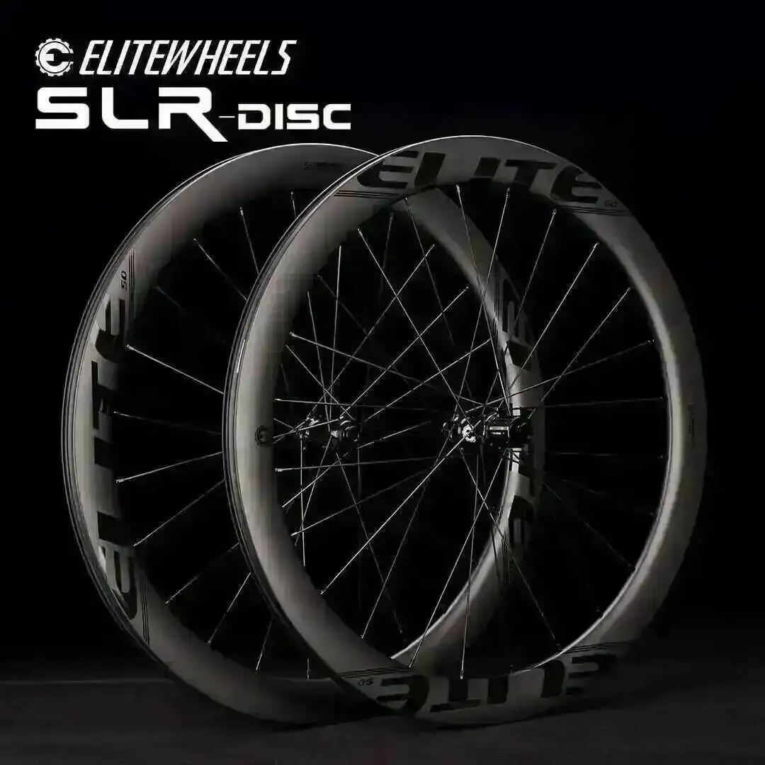 Koła szosowe karbonowe ELITEWHEELS SLR z hamulcami tarczowymi, system zatrzaskowy RD13 36T, opony clincher, tubeless, 700c, koła do cyklokrosu.
