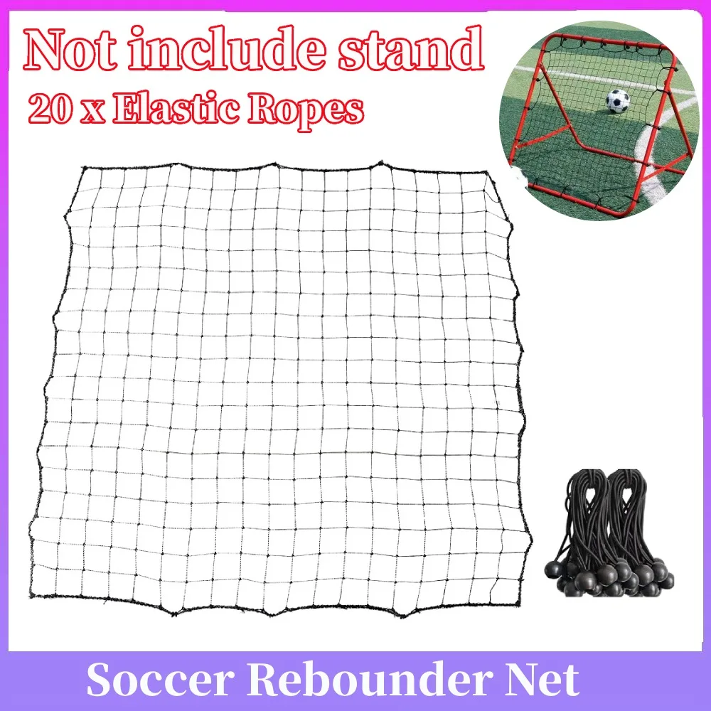 

Soccer Rebounder Net with 20 Elastic Ropes Kickback Football Practice Net Rebound Net Training Aid for Kids Teens