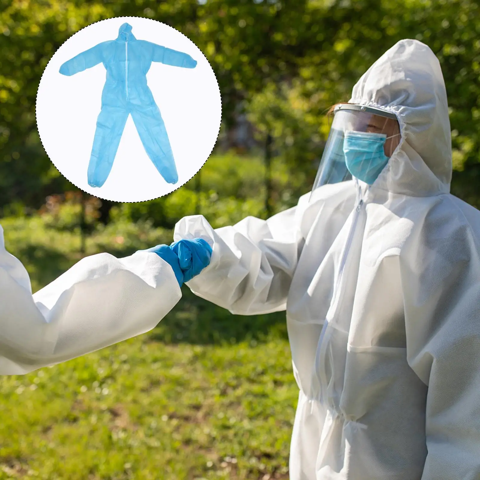 Protective Work Clothes Disposable Coveralls Full Body Coverage Lightweight Comfortable Elastic Long One-piece Isolation