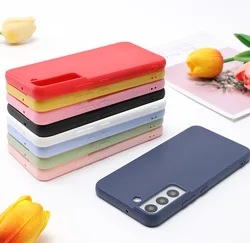 Luxury Liquid Silione Shockproof Case for Samsung Galaxy S20 S21 FE S22 S23 Plus Cover For Samsung S24 Plus S25 Ultra 5G Case