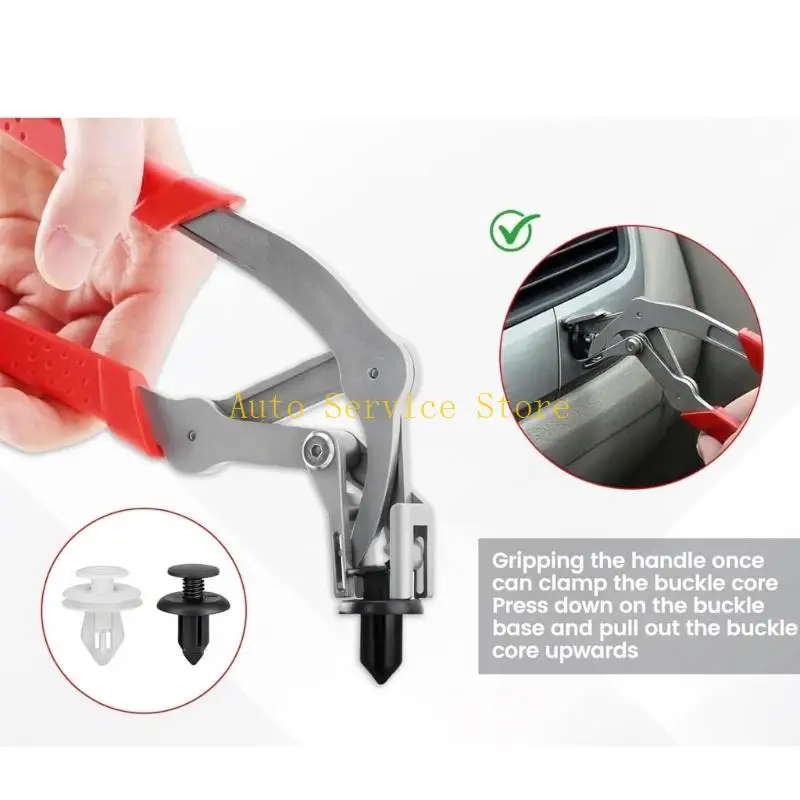 462A Car Trim Clip Remover Pliers For Plastic Fasteners And Push Pin With Comfortable Handle Clip Trim Bumpers Removal Tool