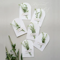 Custom Creative Wedding Place Card Elegant Postcard Print Design Name Marriage Decoration Party Supplies Bride Invitation Favors