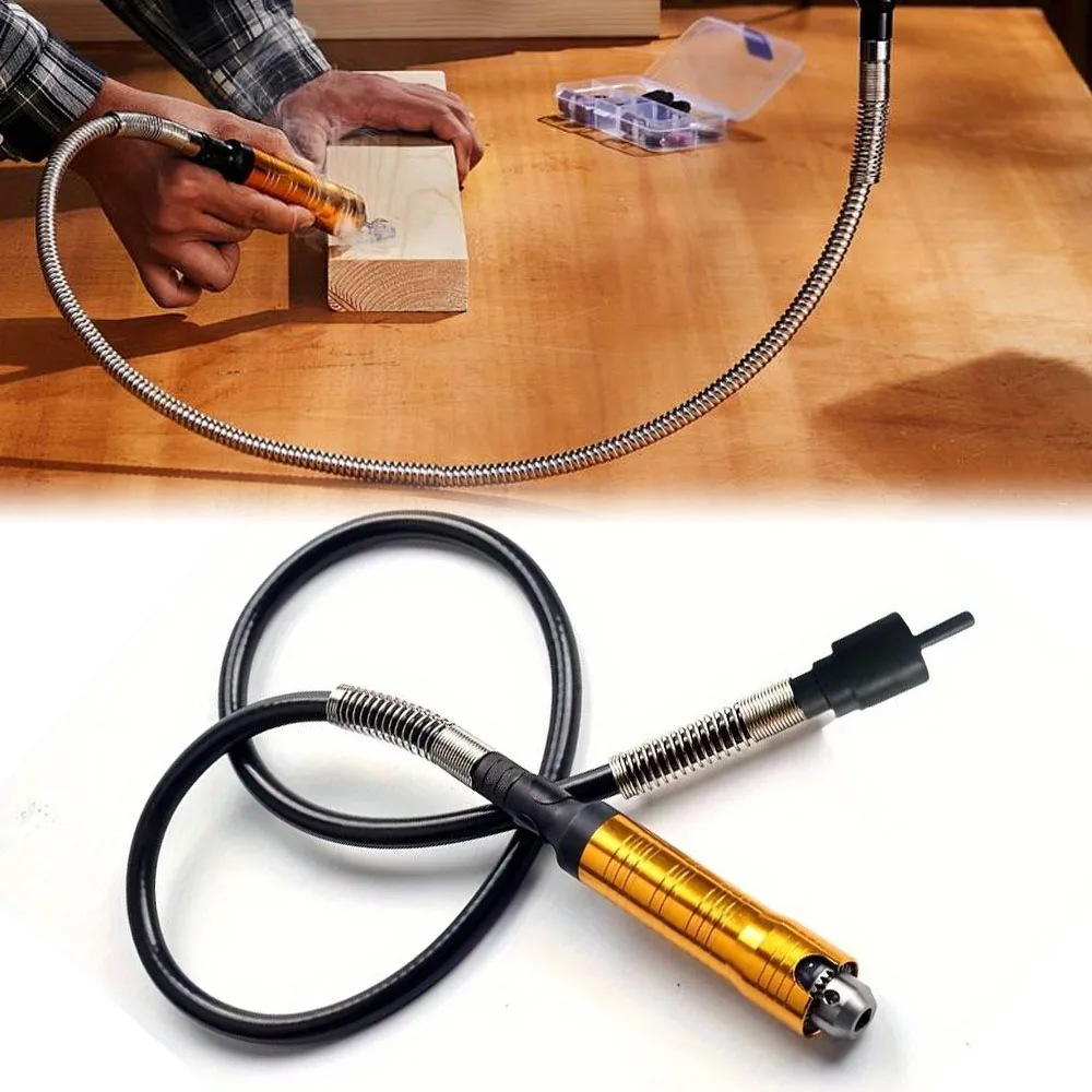 

Rotary Angle Grinder Attachment Flexible Flex Shaft + 0.3-6.5mm Drill Chuck Handpiece For Power Electric Drilling Tool