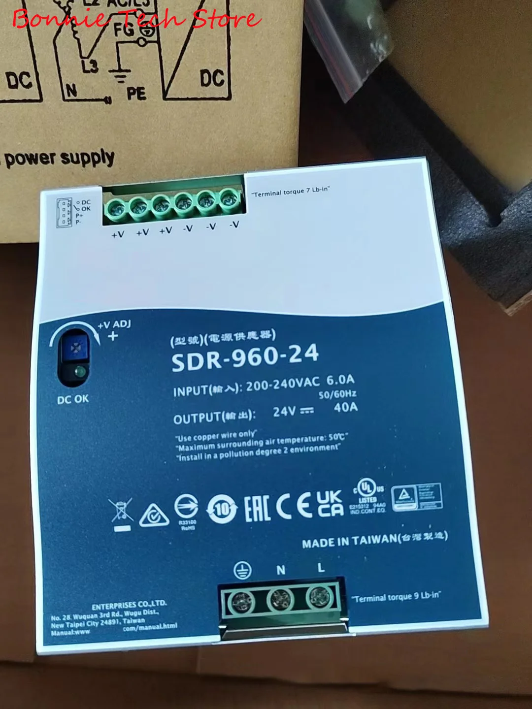 SDR-960-24 for MEAN WELL Power Supply , 960W Single Output Industrial DIN RAIL with PFC Function