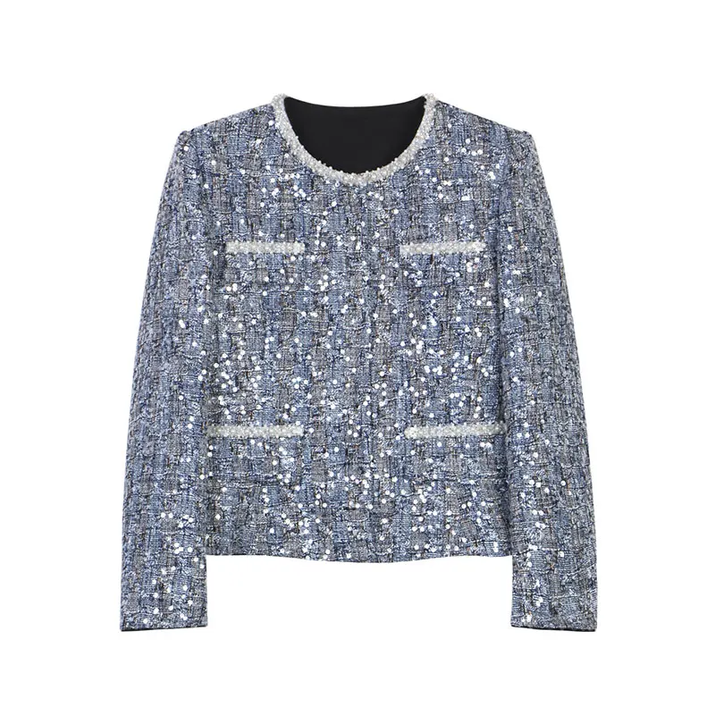 

Новая модная элегантная легкая роскошная высококачественная маленькая куртка с ароматом из бисера и блестками знаменитостей