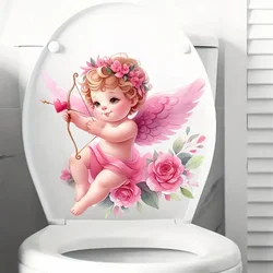 Love Bow and Arrow Toilet Stickers, Bright Bathroom for Home Decoration, Vinyl Animal Decals, Art Wall Paper, Poster