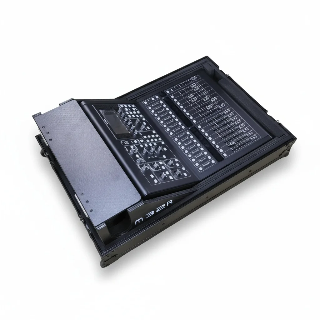 

Mixer Flight Case, Heavy Duty 12mm Plywood 870x580x330mm Equipment Case with Doghouse for Midas M32R and Midas M32, Hard Shell