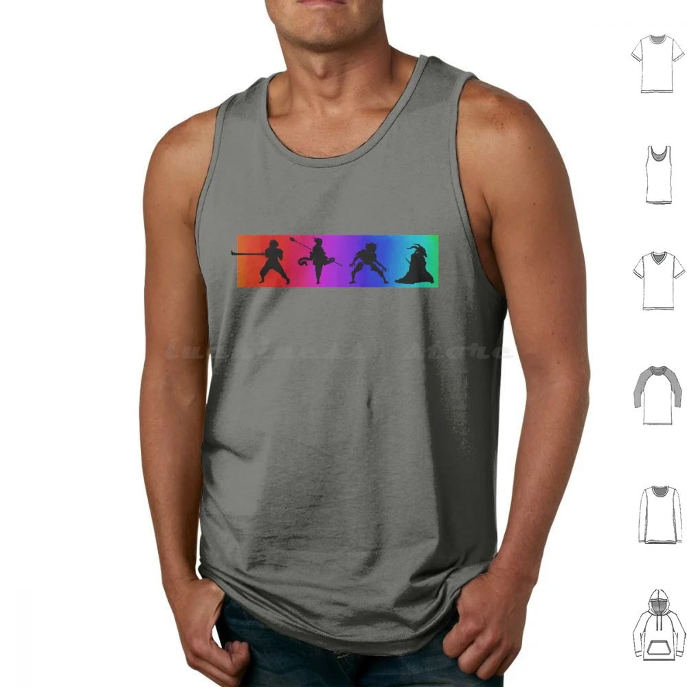 Slay Silhouettes Tank Tops Print Cotton Slay The Spire Slay Spire Sts Ascension Silhouettes