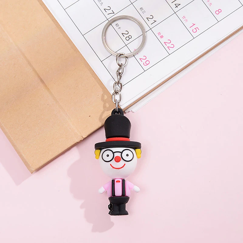 New Creative Color Clown Funny Pendant Student Cute Doll Bag Bag Charm Net Red Doll Keychain