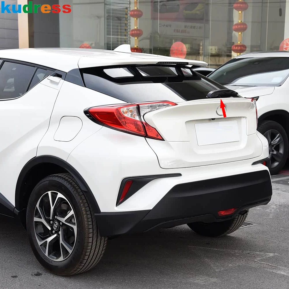 Rear Trunk Lid Cover Trim For Toyota CHR C-HR 2016 2017 2018 2019 Carbon Fiber Car Tailgate Molding Garnish Strip Accessories