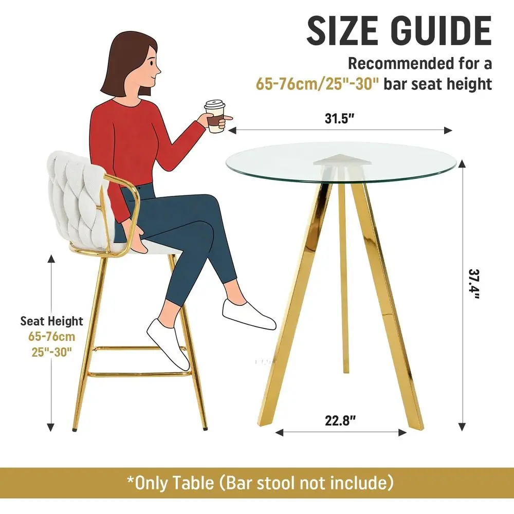 Round Bar Table, 37.4