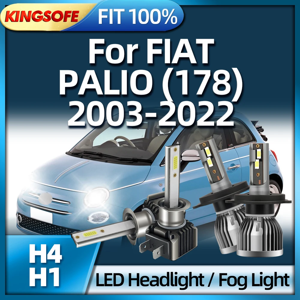 

KINGSOFE Led 26000LM High Power H4 Headlight Fog Light H1 6000K For FIAT PALIO(178) 2003 2004 2005 2006 2007 2008 2009 2010-2022