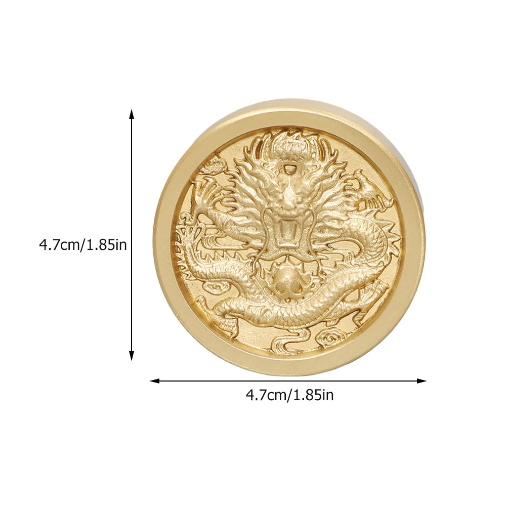 Brass Ruler Paperweight Chinese Calligraphy Supplies Creative Round Desktop Copper Office