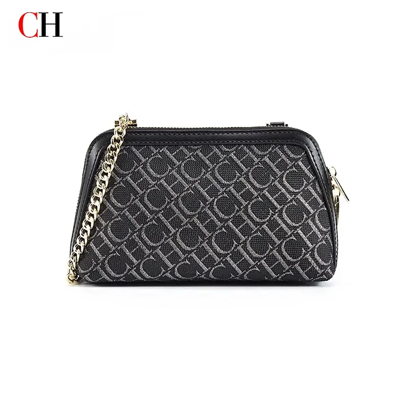 New Letter Printed Shoulder Bag Light Luxury Brand Chain Suede Leather Bag Chain Shoulder Bag Fashion Retro Crossbody Designer