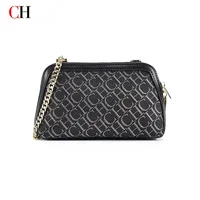 Nuevo bolso de hombro con estampado de letras, bolso de cuero de ante con cadena de marca de lujo ligero, bolso de hombro con cadena, bandolera Retro de moda de diseñador