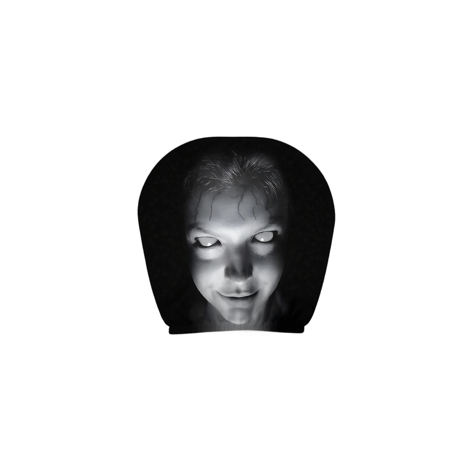 High Elastic Black Series Car Headrest Covers Horror Figures Halloween Party Chair Decorative Cases Terrified Scene Layout Props