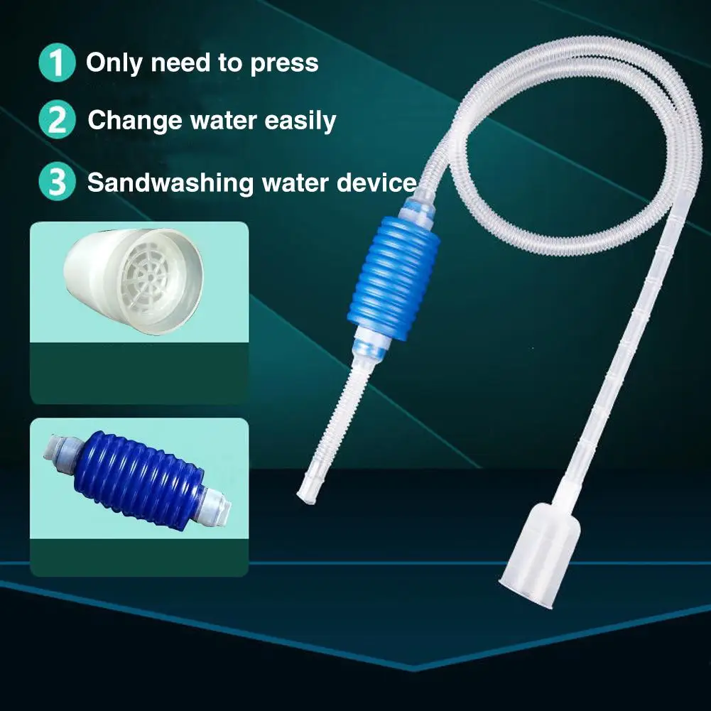 Aquarium Manual Water Changer 1.4/1.7m Accurately Controls Water To Remove Bottom Sediment, Suitable For Fish Tanks J5G4