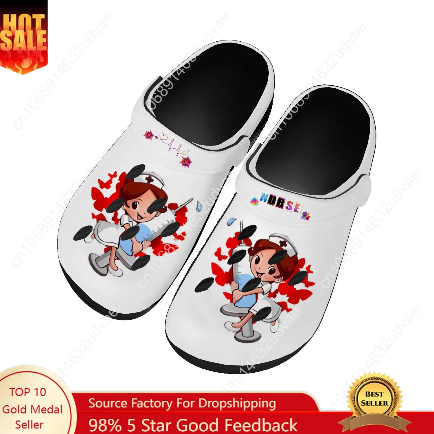 

Nurse Water Shoes Mens Womens Comfortable Fashion Home Garden Clogs Customizd Sandals Beach Breathable Hole Slippers