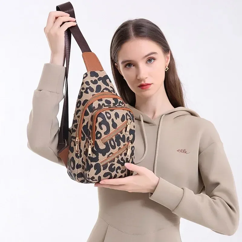 JODesign-Sac de Poitrine Nimble pour Femme, Sacs à Bandoulière Vintage, Guépard, Unique Initié, Mode