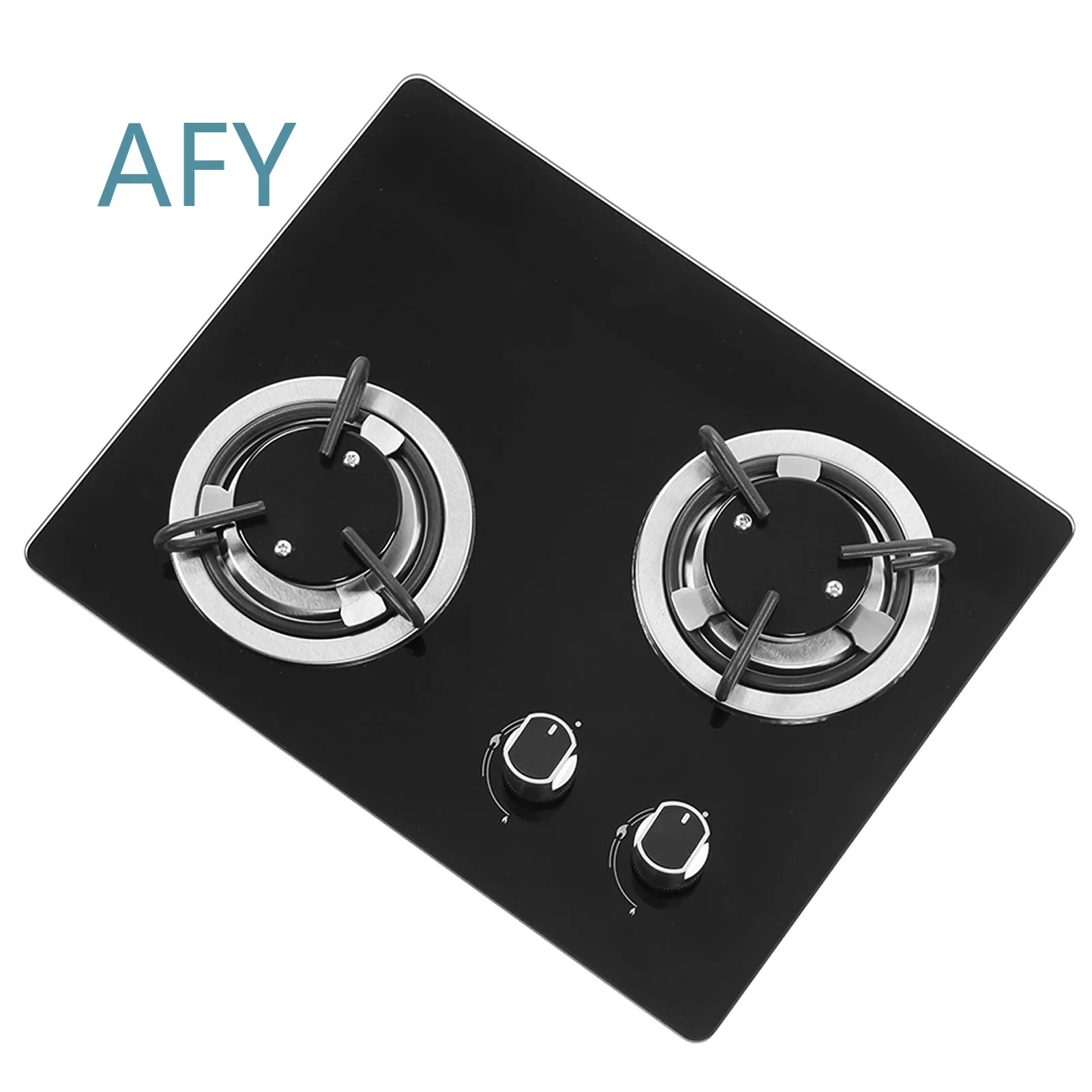RV Gas Stove 2 Burners 1.8KW Tempered Glass Panel Easy Clean for RV Camper Marine Boat Trailer Outdoor Camping Cooking for