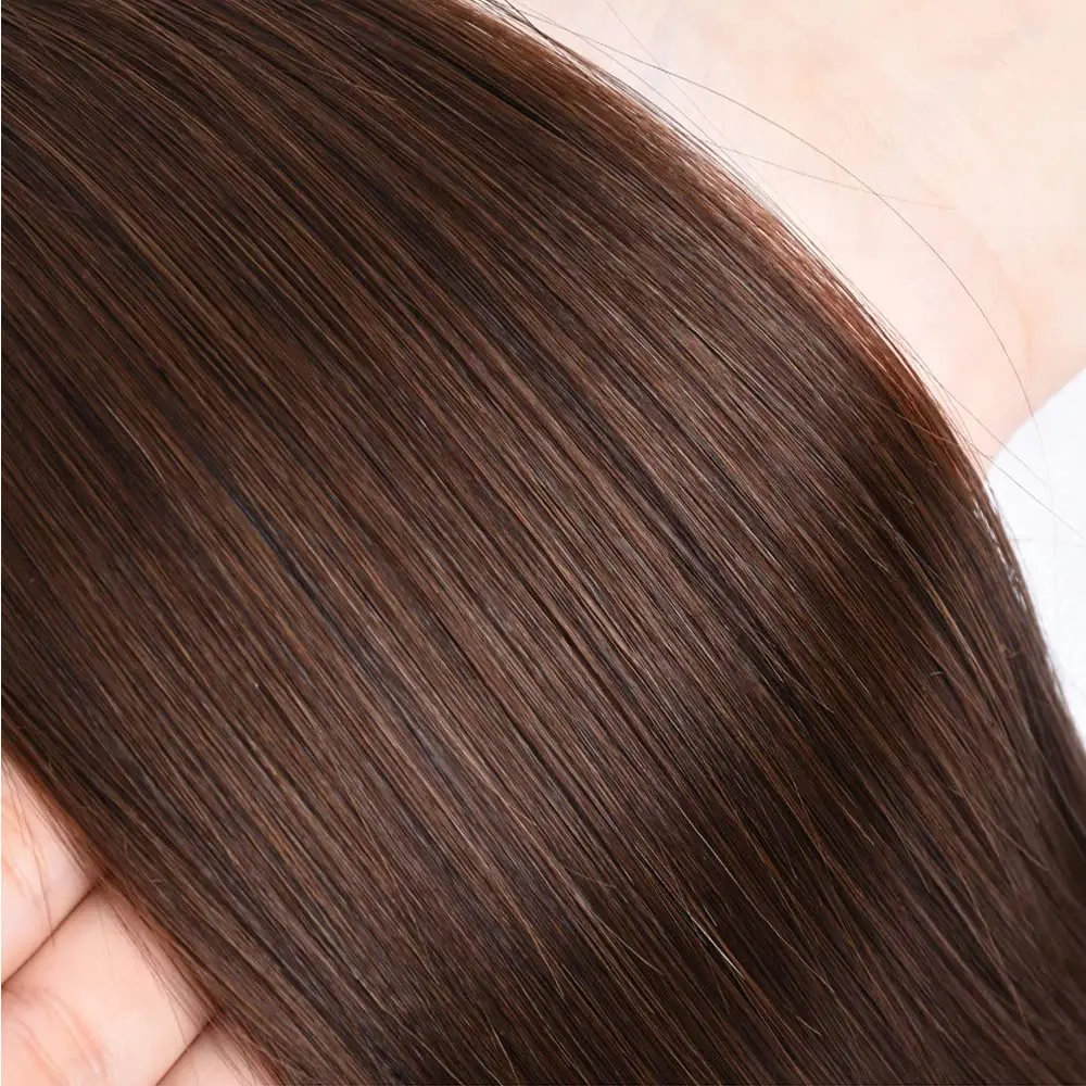 Straight Bundles 100% Human Hair Extensions 30 Inches Color #4 Human Hair Bundles Remy For Woman Chocolate Brown Weave Extension