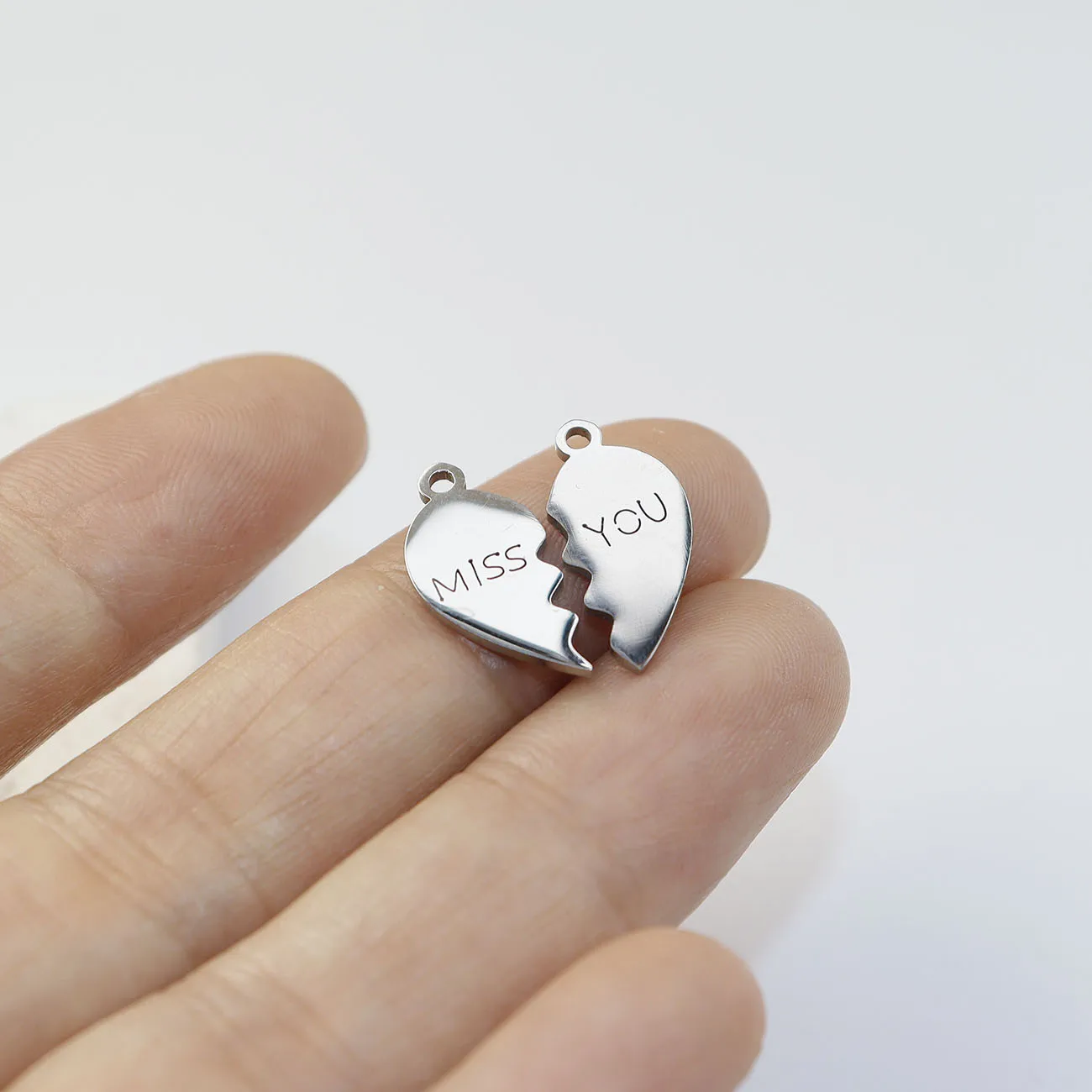 10pcs Stainless Steel Friend Ship Lover Fashion Jewelry Accessory Charms DIY Handcraft Vacuum Plate Waterproof Antiallergic