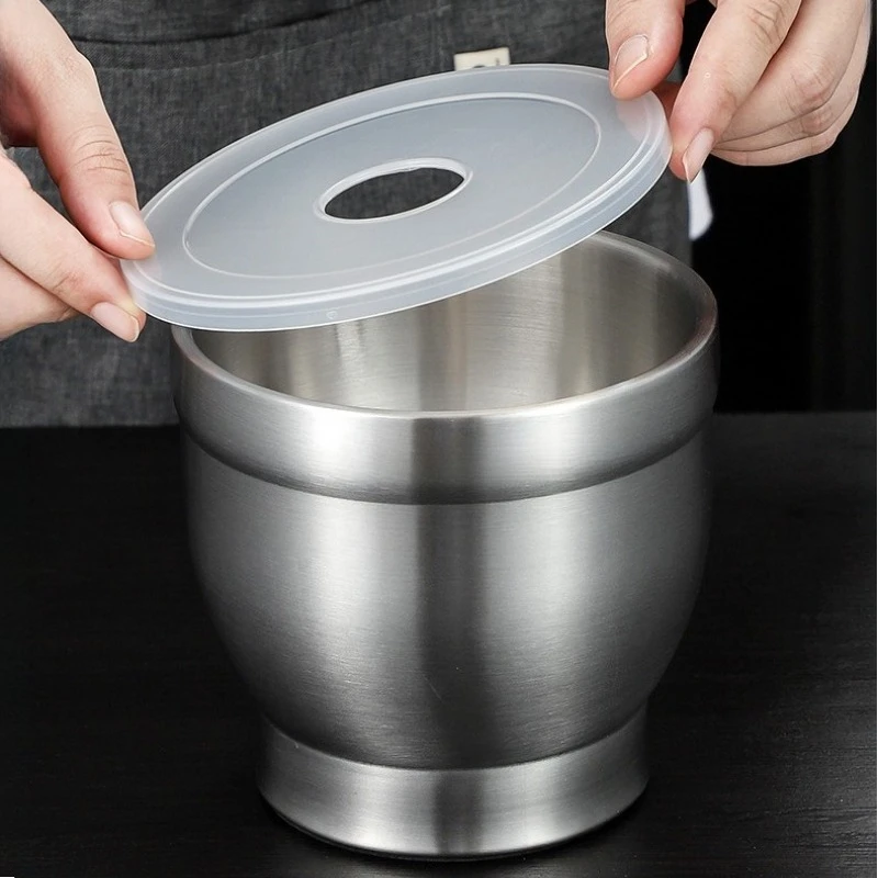 Stainless Steel Manual Garlic Crusher Kitchen Home Use Pestle And Mortar Grinding Tool for Spices And Herbs