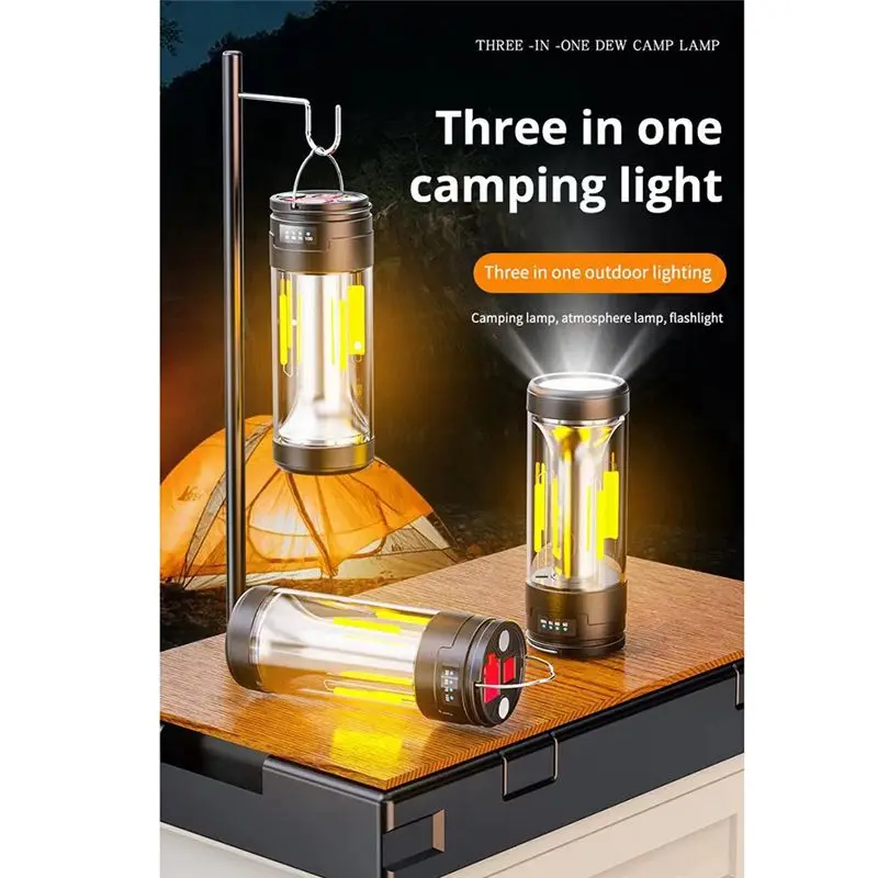 

(AIMA) Multi-Function Camping Light Outdoor Portable Lighting Rechargeable Lamp Powerful Flashlight Tent Equipment Supplies