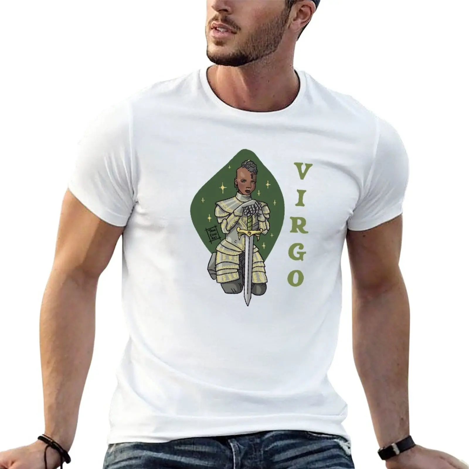 Virgo Knight T-Shirt quick drying shirt Short sleeve mens cotton t shirts