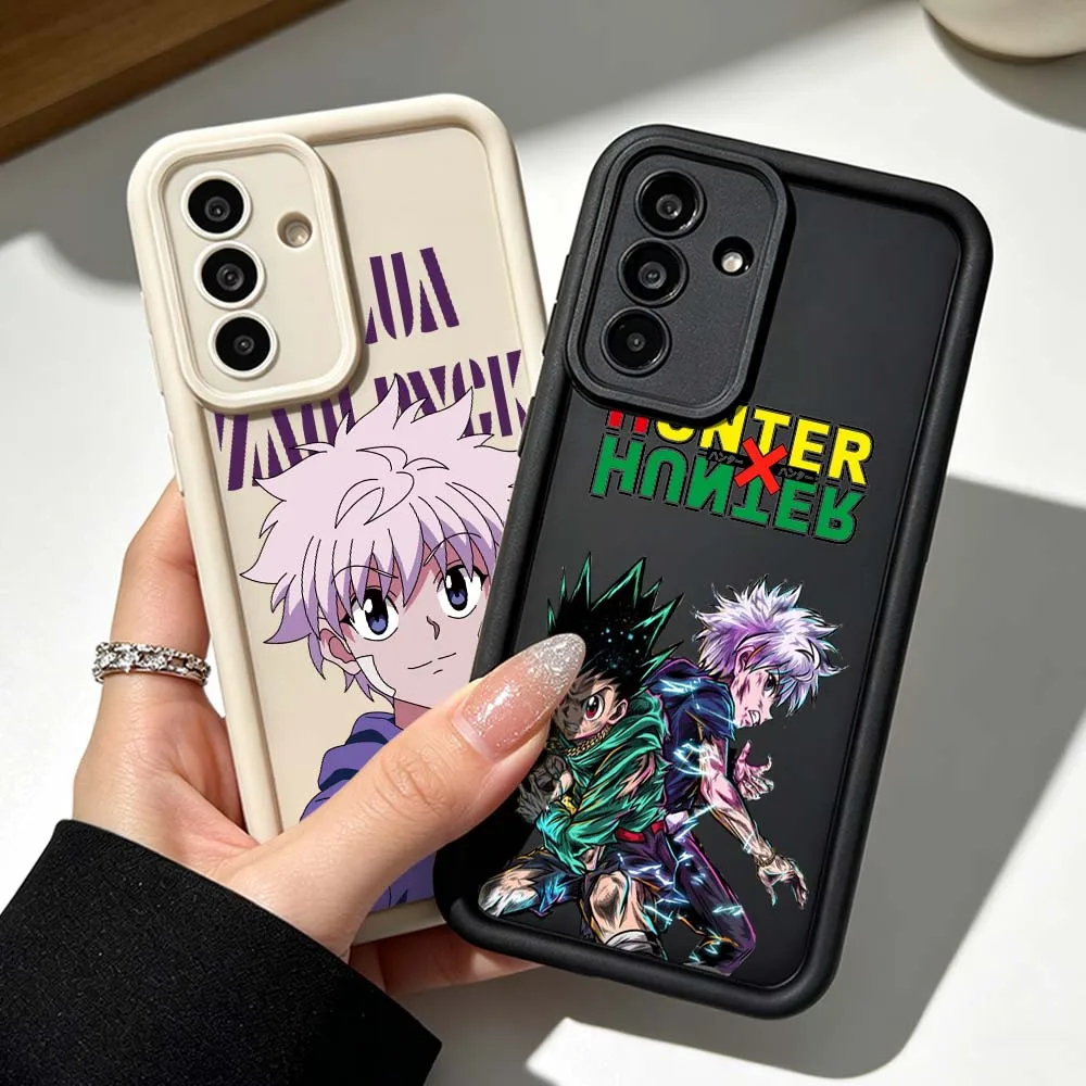 Luxury H-Hunter×Hunter Silicone Case For Samsung Galaxy A71 A57 A56 A55 A54 A53 A52s A17 A16 A06 Eye Ladder Phone Case