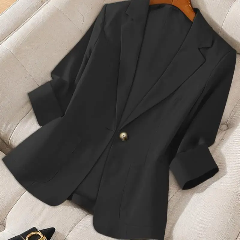 

Olive een Polyester Suit Jaet 2025 Cross-Border New Sle Women's Busin Casual Collar Princ Sve Coat