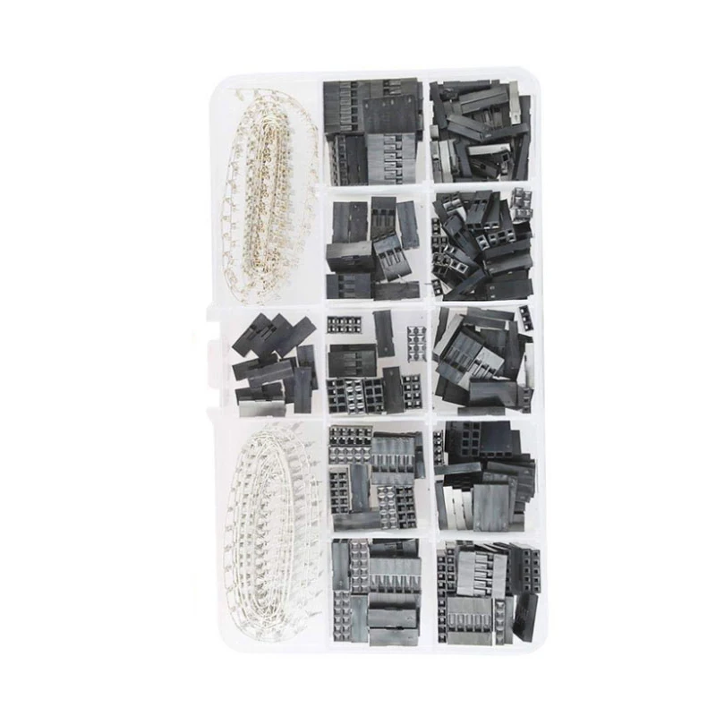 Imagem -05 - Dupont Kit Alicate de Friso 2.54 mm Passo Única Fileira Cabeçalhos Masculinos Dupont Friso Pinos Jumper Fio Crimper Kit Ferramenta Sn58b