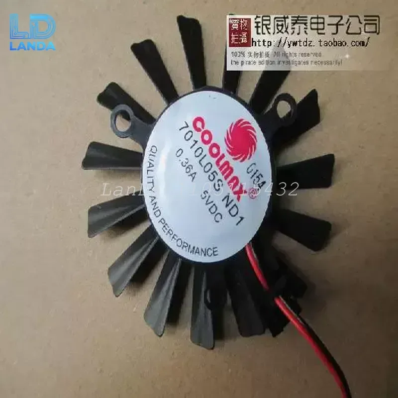 Graphics Card Fan for Coolmax 7010L05S ND1 5V 0.36A 4.5cm x 6.5cm