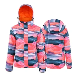 2025 Outdoor Sport Mountain Woman Snowboard Coats Hooded Warm Women Skiing Jacket Heated Motorcycle Female Snowmobile Clothes