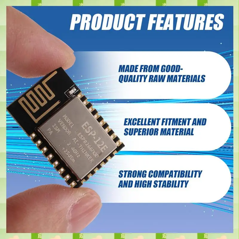 Modulo seriale 2025 ESP-12E Porta seriale ESP8266 Modulo portatile Wi-Fi SOC completo 802.11B/G/N, modulo seriale ESP-12E ESP8266 Seri