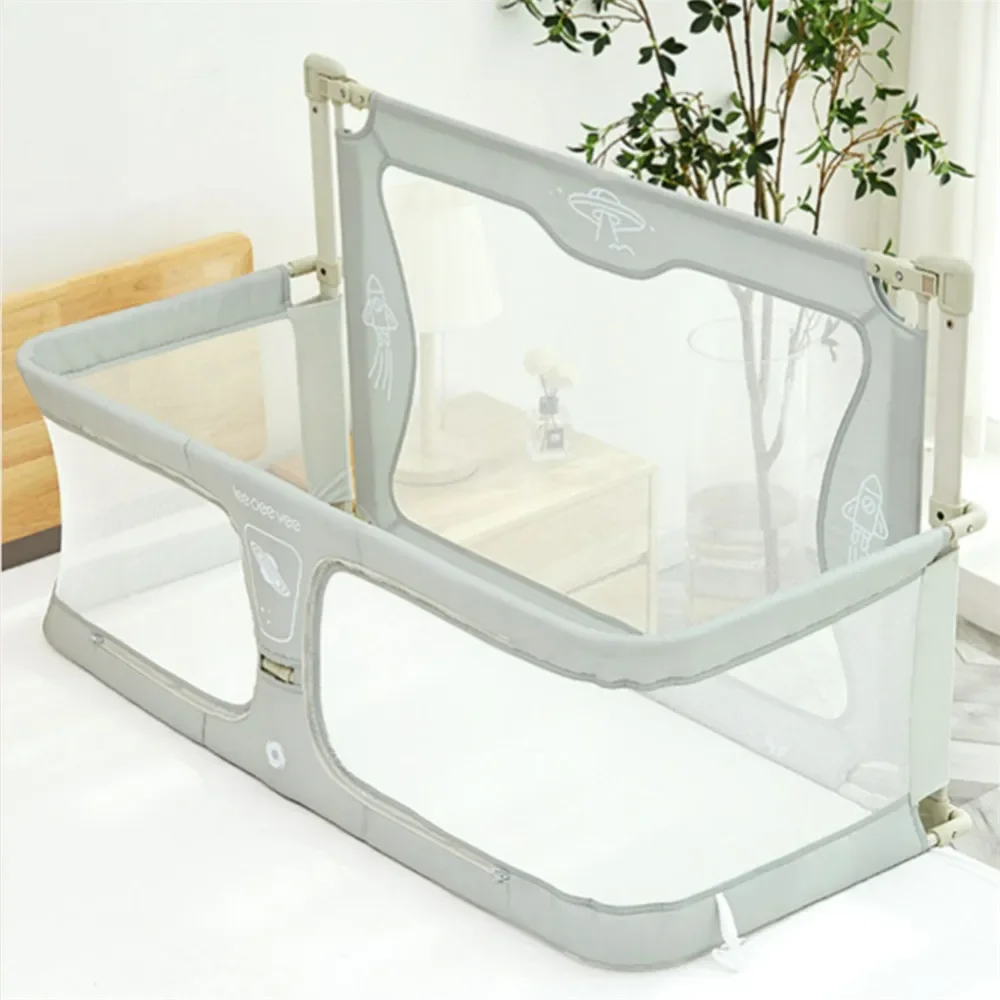 Simple and Lightweight Baby Cot Dual-use Comfortable Toddler Baby Bed within Bed Safety Protection Easy To Install Bedside Crib